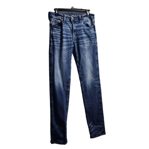 American Eagle Jeans Mens Size 30x34 Blue Slim Fit Faded Wash AirFlex Streetwear - Picture 1 of 8